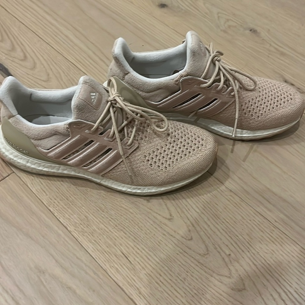 Adidas Nude Pink/Tan Ultra boost running sneakers